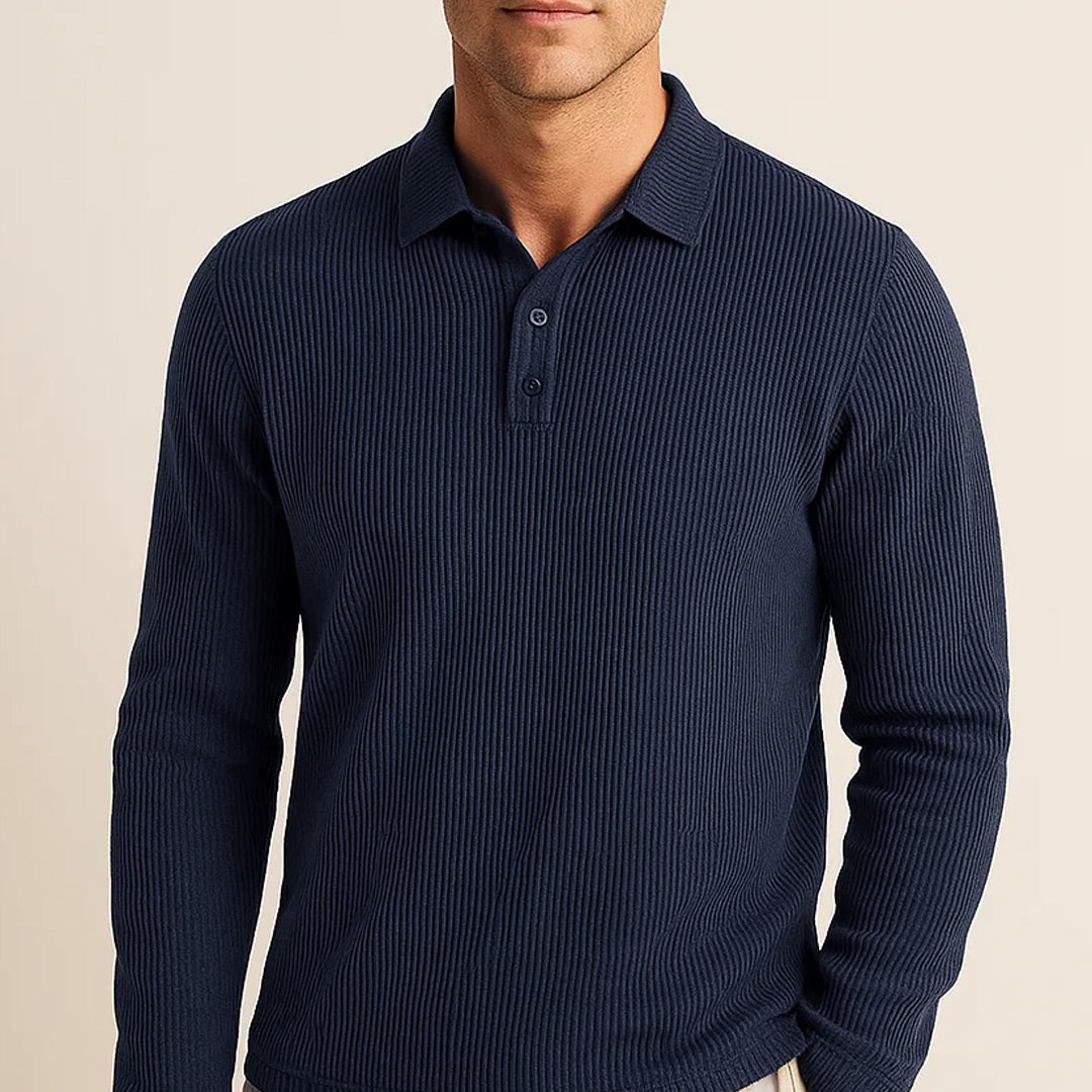 Lusso - Polo manches longues ultra-confortable pour homme